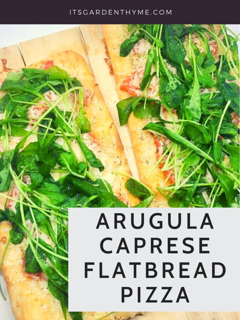 flatbread pizza with arugula